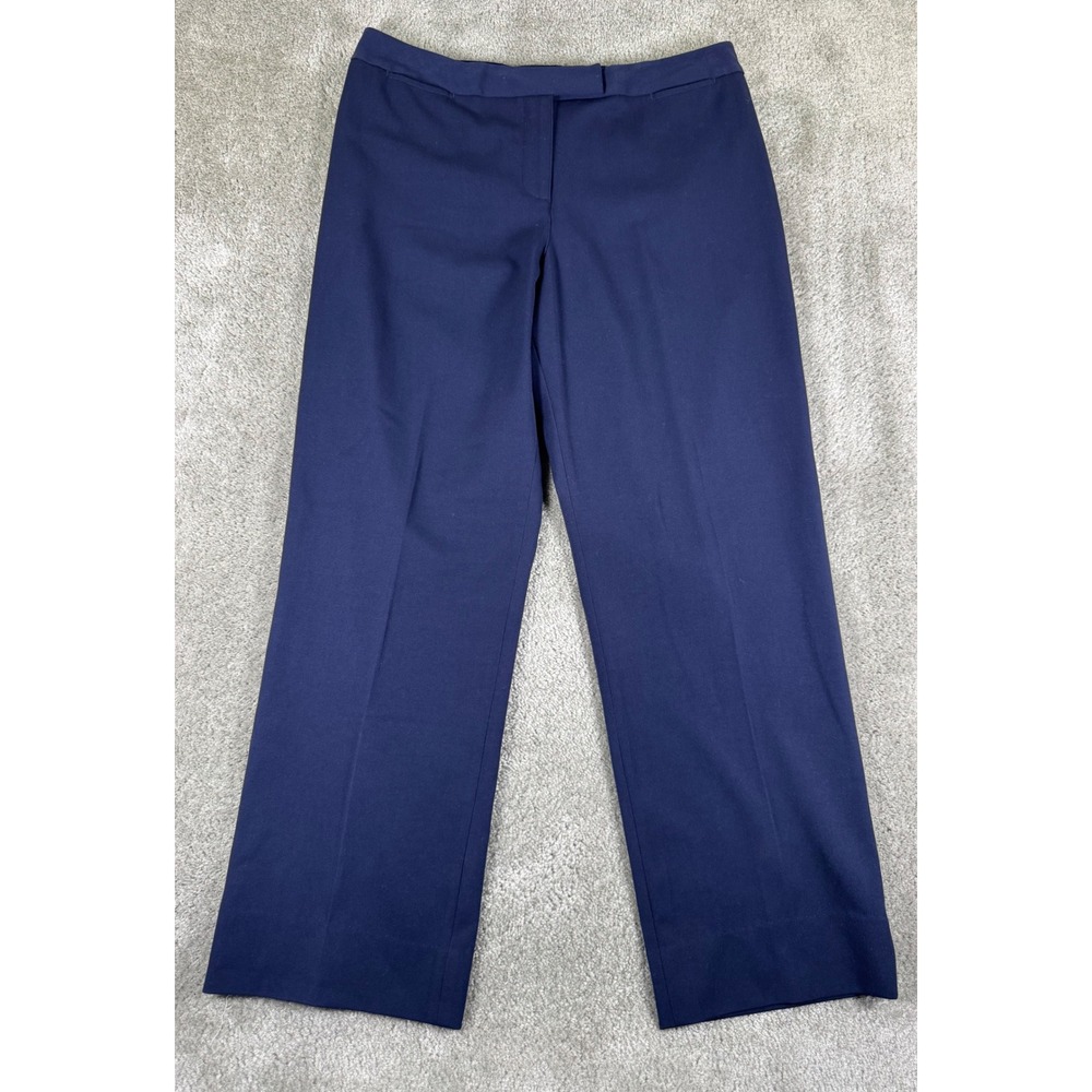 Pendleton Womens Navy Blue Straight Leg Dress Pants Size 14 Stretch Trousers